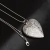 Chaînes 2022 925 collier en argent Sterling coeur cadre pendentif peut être chargé avec Po bijoux à bricoler soi-même cadeau