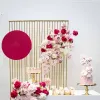 Grand Event Backdrops dessert Floral Display Wedding Decoration Metal Plint Table Bakgrund Arch Party Birthday Stage Cake Hantverk Ballonger Holder 0711