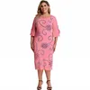 Robes de grande taille pour femmes vêtements automne hiver bureau dame élégante dames crayon robe Midi grand grand surdimensionné 3XLPlus