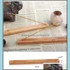 Decorative Objects Figurines Home Accents Decor Garden Incense Sticks Holder Bamboo Natural Plain Wood Stick Ash Catcher Burner Wooden Dec