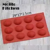 Mini Muffin 15 Holes Silicone Round Mold DIY Cupcake Cookies Fondant Baking Pan NonStick Pudding Steamed Cake Tool Pastry 220701