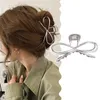 Vintage geometrische booghaarklauwen voor vrouwen meisjes haaraccessoires trendy eenvoudige grote metalen haarspeld barettes modehoofddress