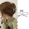 Vintage Geometric Bow Hair Claws For Women Girls Hair Accessories Trendy Simple Large Metal Hairpin Barrettes Fashion Headdress