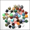 Takılar Mücevher Bulguları Bileşenler Doğal Taş 20mm Kalp Kaplanları Göz Gül Kuvars Opal Kolye Ayrılar Dhocs