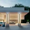 Lampade da parete a LED lunghe per esterni Moderne impermeabili IP65 100CM 120CM Portico Lampade con staffa da giardino Garage Decorazione porta d'ingresso 2700-3200K Caldo 6000-6500K Bianco freddo