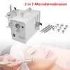 آلة الوجه microdermabrasion 2 في 1 قشر الجلد الجلد الماسي لتنظيف الوجه المحمول