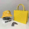 Kvinnor Set Bucket Hat Luxury Tote Handväskor för Women Bag Purse och Hat Set Ladies Leather Protect Black People Bag 220611