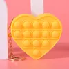 Love Puzzle Purse Decompression Toy Finger Bubble Portachiavi in silicone Ciondolo piccolo