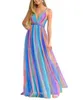 LGBTQ robes décontractées LGBT nouveauté Chic Design robe en maille arc-en-ciel couleur Spaghetti sangle été plage Maxi Vestidos décontracté