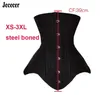 Kvinnor Underbust Top Steel Bones Slimming Gothic Bustier Tops midjetränare Cincher Bälten Black Outfits Steampunk Corset 220615