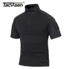 Tacvasen Men Summer T Dorts Airsoft Army Tactical T Shirt Shirt Shirt Sleeve Militar