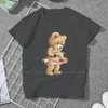 T-shirt da donna Snap Box Camicie da donna Teddy Bear Graphic Plus Size Kawaii Vintage Female TopWomen's