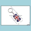 Porte-clés Accessoires de mode 2pcs Porte-clés élégant unique Creative Union Jack Simple Country Flag American National Drop Livraison 2021 Cvyw