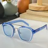 Designerskie okulary przeciwsłoneczne podwójny metalowy mostek daje kobiecy okulary Bold linie kwadratowa rama soczewki żywicy podwójna wiązka szklanki okularów podpis lunety