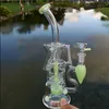 heady glass dab rigs purple Hookah Bong perc cyclone smoking water pipe oil rig 14mm banger nail shisha bubbler