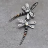 Lustre de lustre bohemia criativa Moonstone Dragonfly Brincho de festas preto Brincos de partida para mulheres Boho Jewelry Gift