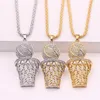 Pendant Necklaces Sport 3D Basketball Hook Pendants & Hip Hop Sports Iced Out Rhinestone Chain Necklace For Women Men Drop Heal22
