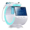Smart Ice Blue 7 in 1 huidanalyse Diagnose RF Ultrasound Lon koelsysteem Dermabrasie hydrofaciale machine