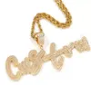 A- Z Letters Pendant Necklace Zirconia Halsband Hip Hop Jewelry Men Women Gifts