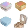 Portable Travel Jewelry Box Waterproof PU Leather Storage Organizer Case Double Layer Small Jewelry Boxes for Necklace Ring Bracelet Lipstick