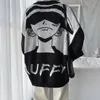 Męskie swetry japoński w stylu Anime Streetwear SWEATER 2022 Jesień mężczyźni HARAJUKU HIP HOP Odzież Pullover Retro Knitted Male Topmen's Olga22