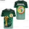 Senegal Aangepaste naam en nummer Fans Voetbal 3D Gedrukt Hoge Kwaliteit T-shirt Zomer Ronde Hals Mannen Vrouwelijke Casual Top-9 220619