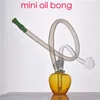 Commercio all'ingrosso a buon mercato mini viaggio Apple dab rig narghilè Tubo all'ingrosso di bong per fumatori di acqua in vetro con bruciatore a nafta