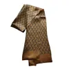 Men039S 100 Silk Scarf Long NeckerChief Dubbelskikt Windmill Mönster Blue Brown8215737