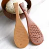 Wooden Rice Spoon Household Fish Shape Non Stick Rice Spoon Solid Wood Rice Spoon Creative Kitchen Tool