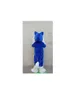 Halloween Deluxe Blue Husky dog Mascot Costume High Quality Cartoon Blue Wolf Anime theme character Christmas Carnival Party Costumes