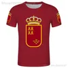 MURCIA camicia su misura gratuita nome numero bullas t-shirt stampa testo parola lorca cartagena aguilas mazarron spagna abbigliamento spagnolo 220702