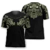 Mäns T-shirts Viking Casual Streetwear, Made in China Polyester Material, Summer Pirate Style, Loose Plus Size Clothing