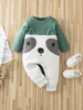 Baby Boy Cartoon Pattern Stitched Jumpsuit Hon