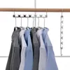 Cabides racks de 6 orifícios de 6 buracos aço inoxidável secar a aço rack criativo Criativo Multifuncional Clothing Storage Organizador de armazenamento