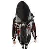 Men's Hoodies & Sweatshirts Goth Clothing Rhinestones Skeleton Jacket Punk Long Sleeve Streetwear Oversized Zip Men Y2K Casual Hoodie Sweats