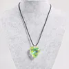 Colares pendentes 2022 Mix de vidro inspirado em Murano da moda colar de coração espiral boho