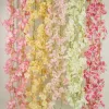 70" / 1.8M Artificial Cherry Blossom Hanging Vine Silk Flowers Garland Fake Plants Leaf For Home Wedding Decor 100pcs/lot