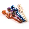 Unique Shape 5mm Electroplate Smoking Pipe For Water Bongs Hookahs Pyrex Oil Burner Pipes Tobacco Wax Dab Rigs Accessories Herb SW134 SW137