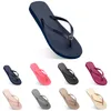 Kvinnor tofflor Fashion Flip Flops Beach Hotel inomhus Slipper Triple Black Pink White Lemon Green Grey Womens Shoes Fifty One