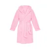 Vêtements de nuit pour femmes Peignoir Chemise de nuit Robe épaisse et chaude Hiver Couleur unie Pyjama en peluche Rose Blanc Mignon Animal Flanelle Bain Femmes Hommes Sleepwea