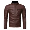 Мужские осенние бренд причинную винтажная кожаная куртка Pave Men Spring Design Design Motor Biker Puck Leather Jacket Men M4XL 220812