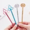 10PCS Zamożne podpis kreatywny retro kluczowy styl żel School Supplies Spiterery Cute Dift Pen Laser Litting 220613