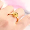 Anéis de casamento Top qualidade de ouro amarelo cheio de moda lady anel de dedo de dedo por atacado Siga para mulheres presentes de joias de festa wynn22