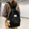 Backpack Retro Women Fashion High School College Students Book Bag Simple Corduroy Female s Large Capacity Bags Rucksack 220628