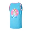 Erkekler Film Uzay Jam Tune Squad Squad Basketball Jersey Tavşan Lola Bugs Bunny Tekdüze Hip Hop Koleji Spor Lisesi Üniversitesi Mavi Pembe Renk Takımı Dikişli