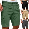 Mens shorts manlig sommar Bermuda last Militärstil Staka arbetsficka Lace Up Short Trousers Casual Shorts Plus Size 220524