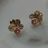 Clip-on & Screw Back Fashion Gold Silver Color Zircon Flower Clip On Earrings For Women Simple Ear Cuff Earcuff Without Piercing Fake Earrin