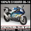 BMWのOEMフェアリングキット1000RR 1000 RR S1000-RR 09-14 2DH.69 S-1000RR S1000 RR 2009 2010 2011 2011 2012 2013 2014 S1000RR 09 10 11 12 13 14イングモールドボディボディホワイトブルーブルー