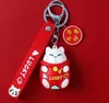 3D Funny Cat Butt Pendant Keychain Party Favor Lucky Kitten Keyrings Charms For Birthday Christmas Gift