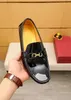 2022 Mens Dress Shoes Genuine Leather Designer Fashion Groom Wedding Party Flats Male Brand Casual Walking Loafers Size 38-45